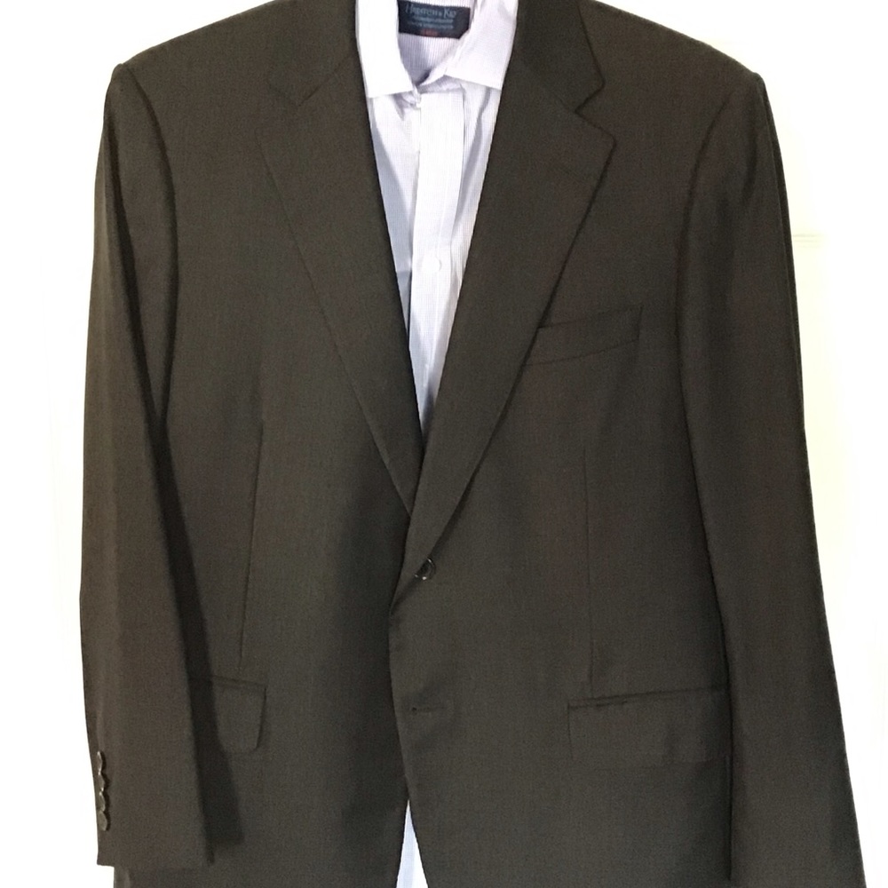 Samuelshon charcoal gray super 120 suit